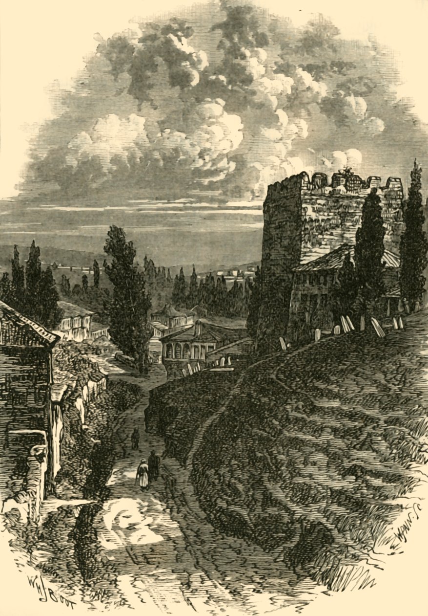 A régi falak, Konstantinápoly, 4. század, 1890. alkotó: Unbekannt