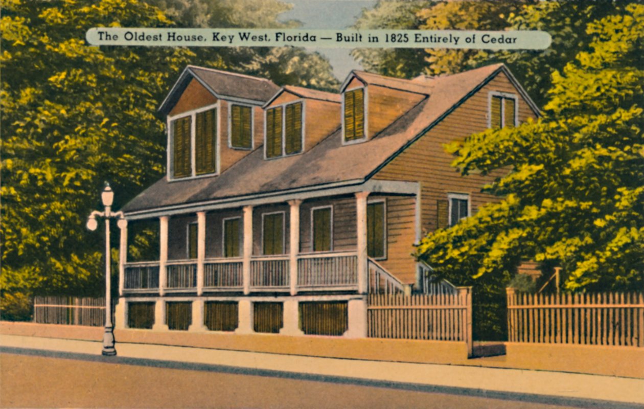 A legrégebbi ház, Key West, Florida – 1825-ben épült, teljes egészében cédrusból, 1940-es évek alkotó: Unbekannt