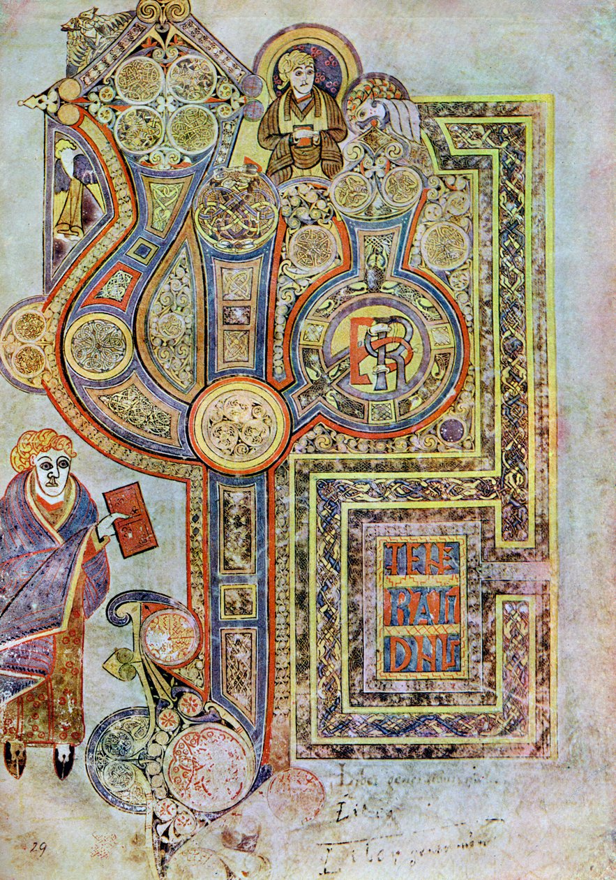 Szent Máté evangéliumának nyitó szavai, i.sz. 800, XX. század alkotó: Unbekannt