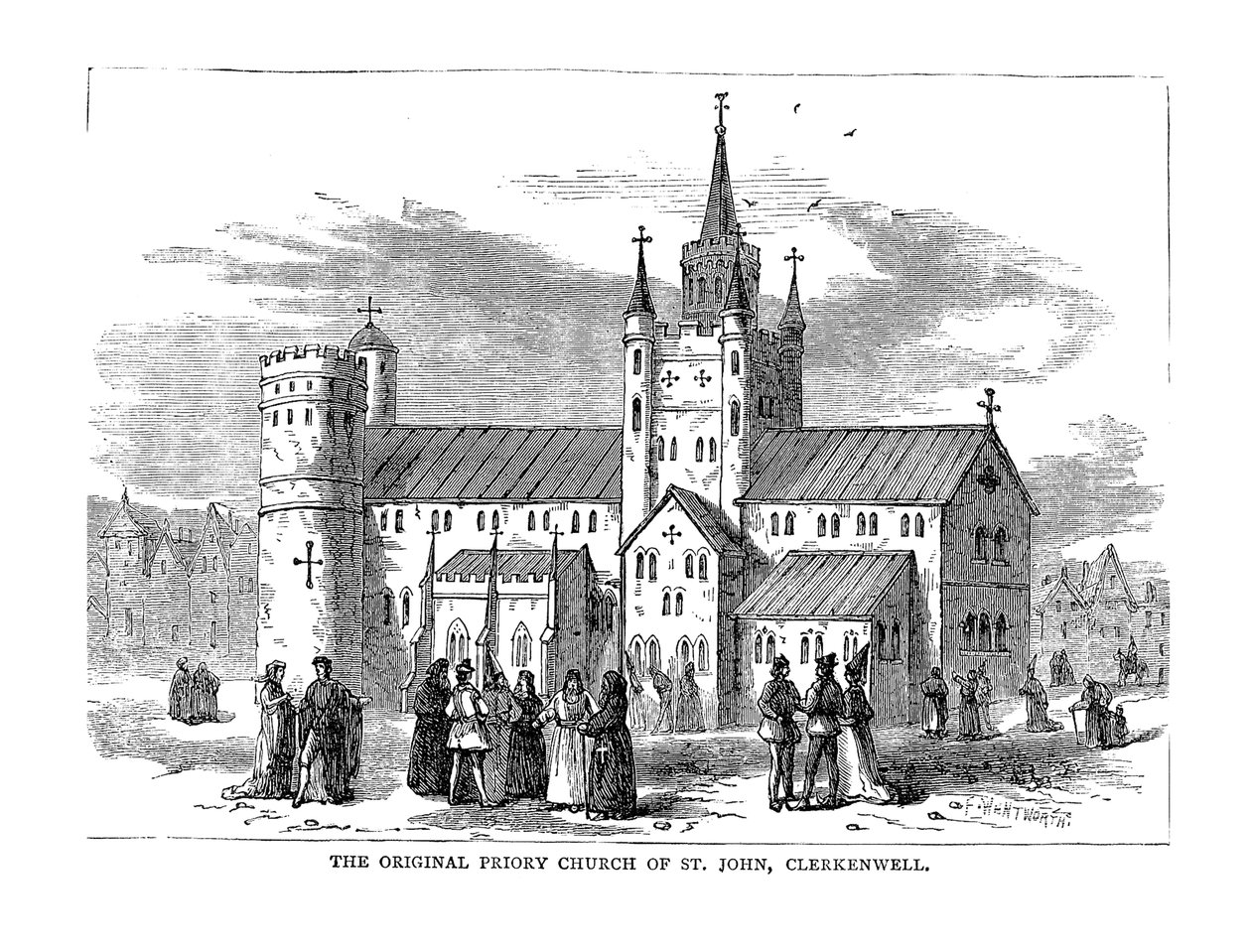Az eredeti Szent János-templom, 1878 alkotó: Unbekannt