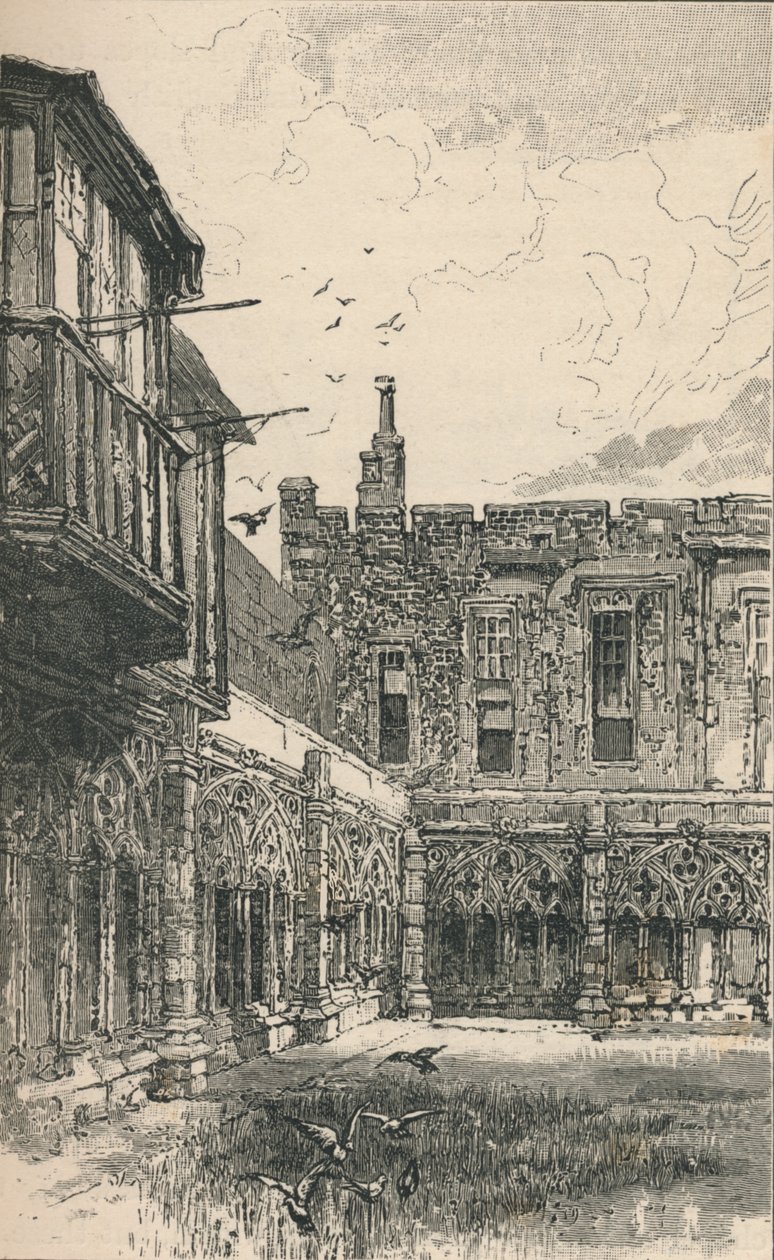 The Outer Cloisters és Anne Boleyns Window, 1895 alkotó: Unbekannt