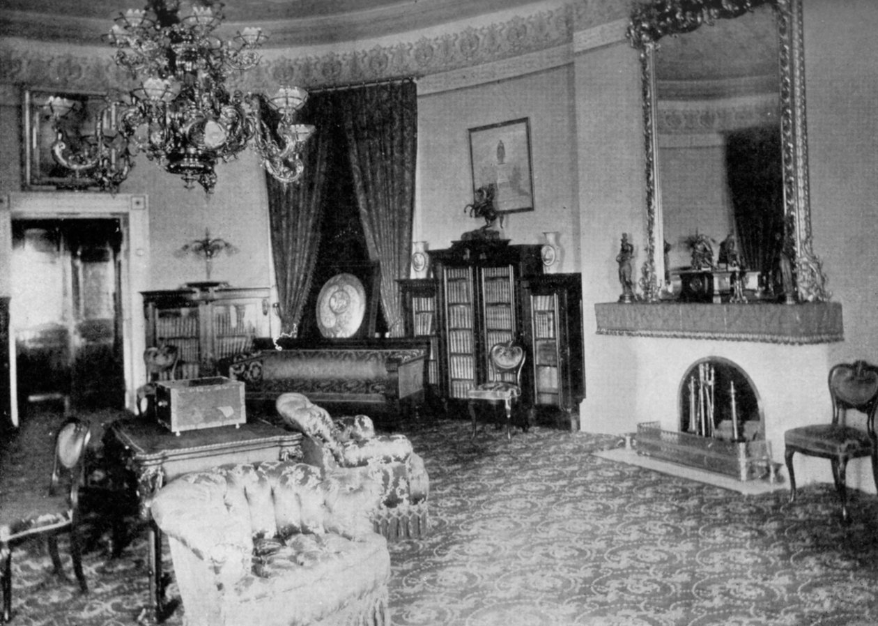Az ovális nappali a Fehér Házban, Washington DC, USA, 1908 alkotó: Unbekannt