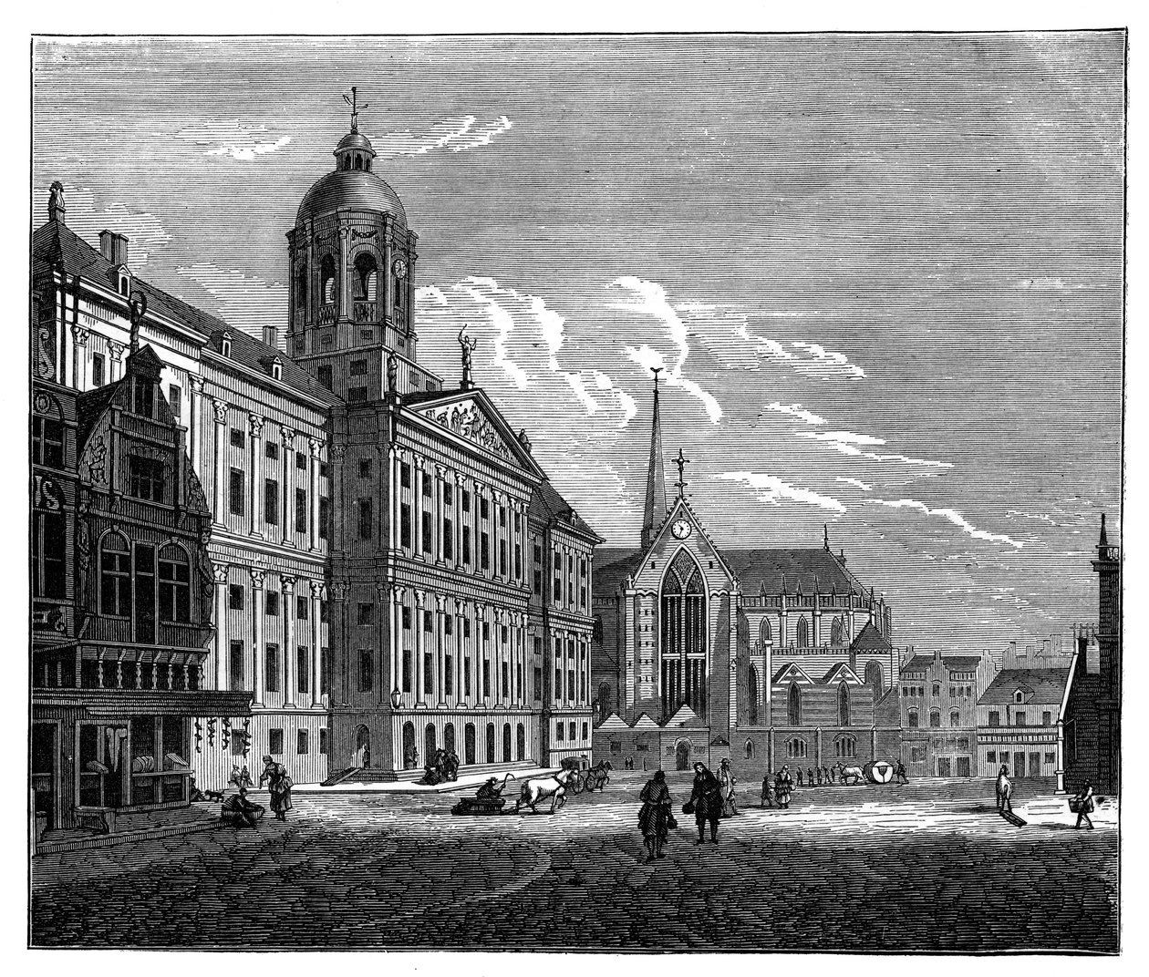 A Palais Royal, Amszterdam, 1890 alkotó: Unbekannt
