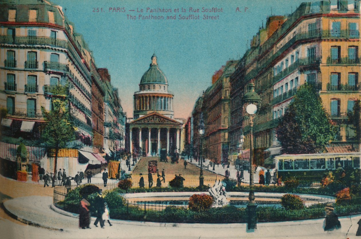 A Panthéon és a Rue Soufflot, Párizs, 1920 alkotó: Unbekannt
