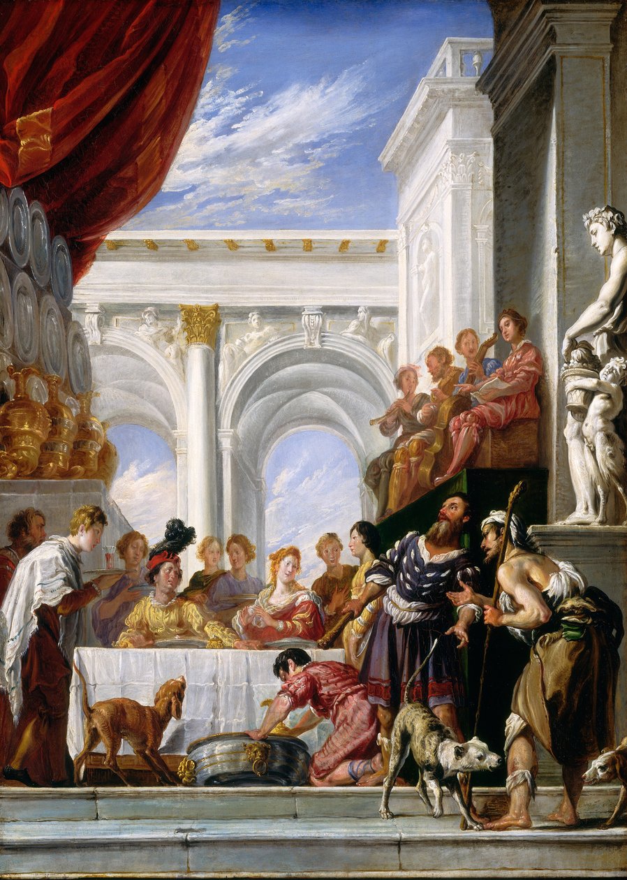 Lázár és a gazdag ember példázata, 16181628. alkotó: Unbekannt
