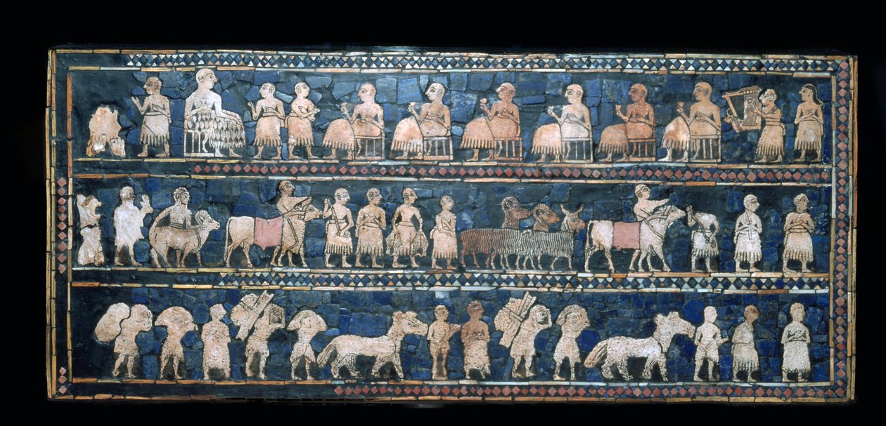 Ur szabvány „béke” oldala, Dél-Irak, Kr.e. 2600-2400 alkotó: Unbekannt