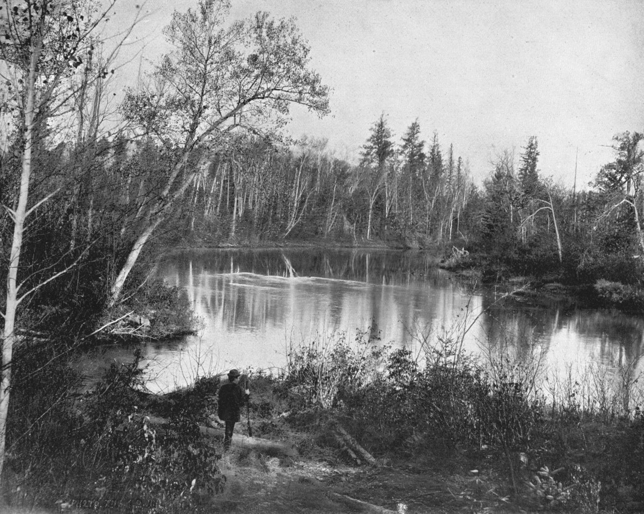 A Peshtigo folyó, Wisconsin, USA, 1900 körül. alkotó: Unbekannt