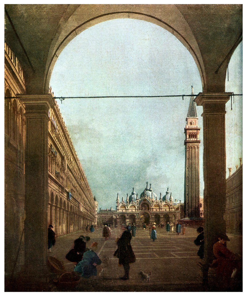 A Piazza, Velence, c1756, 1956 alkotó: Unbekannt