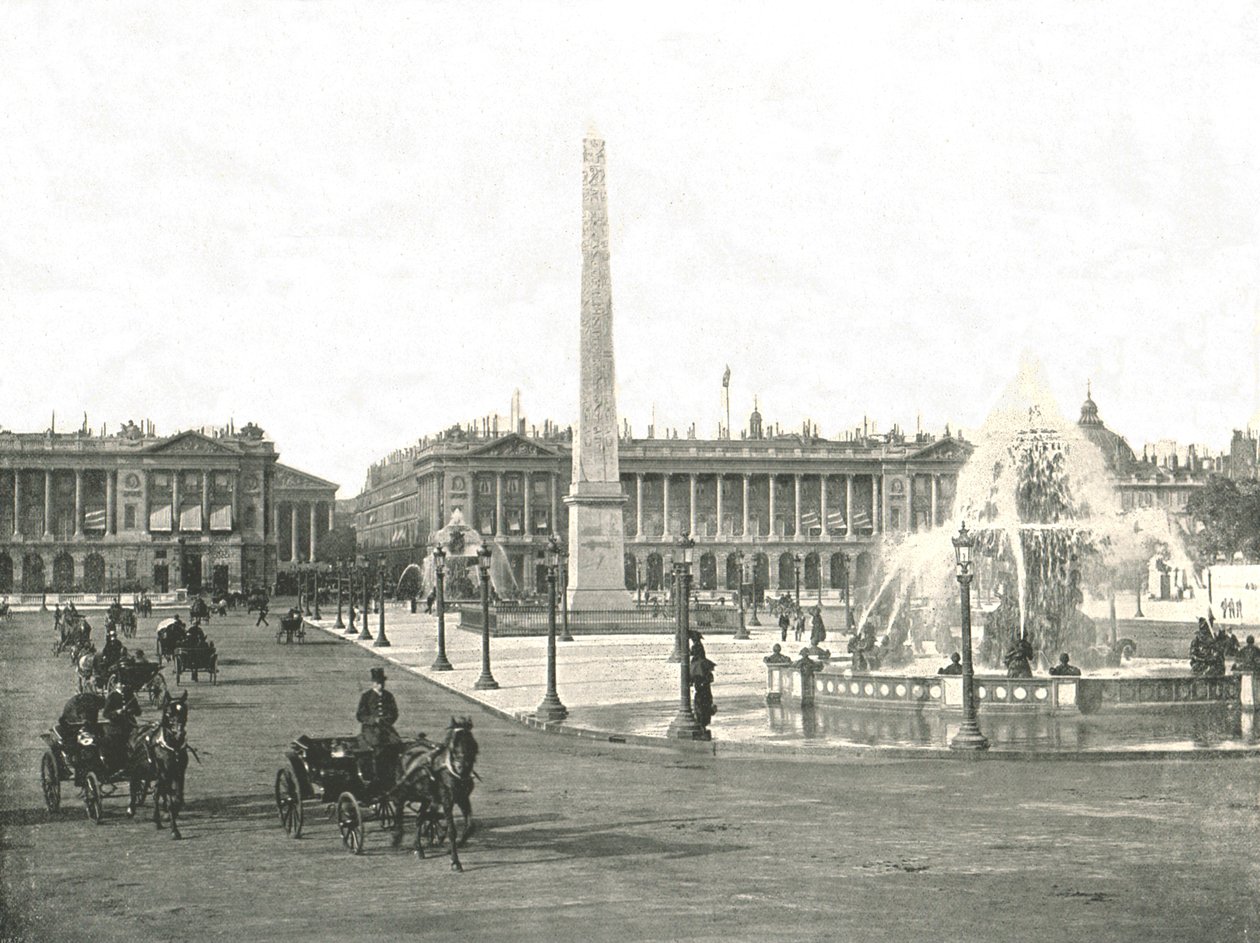 A Place de la Concorde, Párizs, Franciaország, 1895. alkotó: Unbekannt