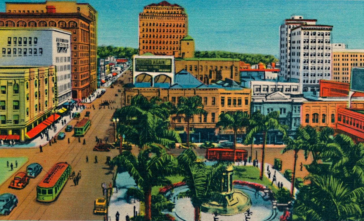 A Plaza. San Diego, Kalifornia, 1941 alkotó: Unbekannt