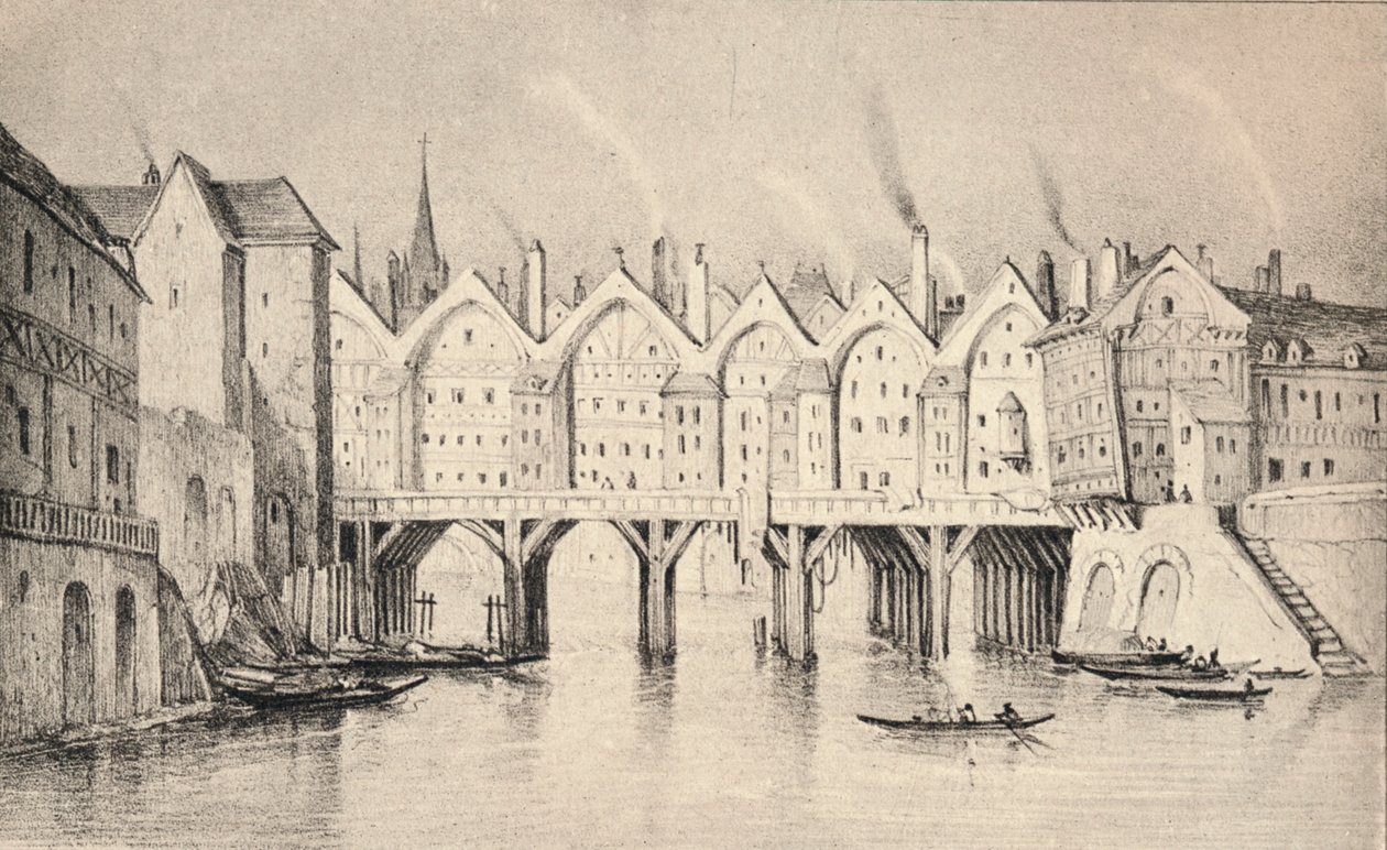 A Pont St Michel 1550-ben, 1915-ben alkotó: Unbekannt