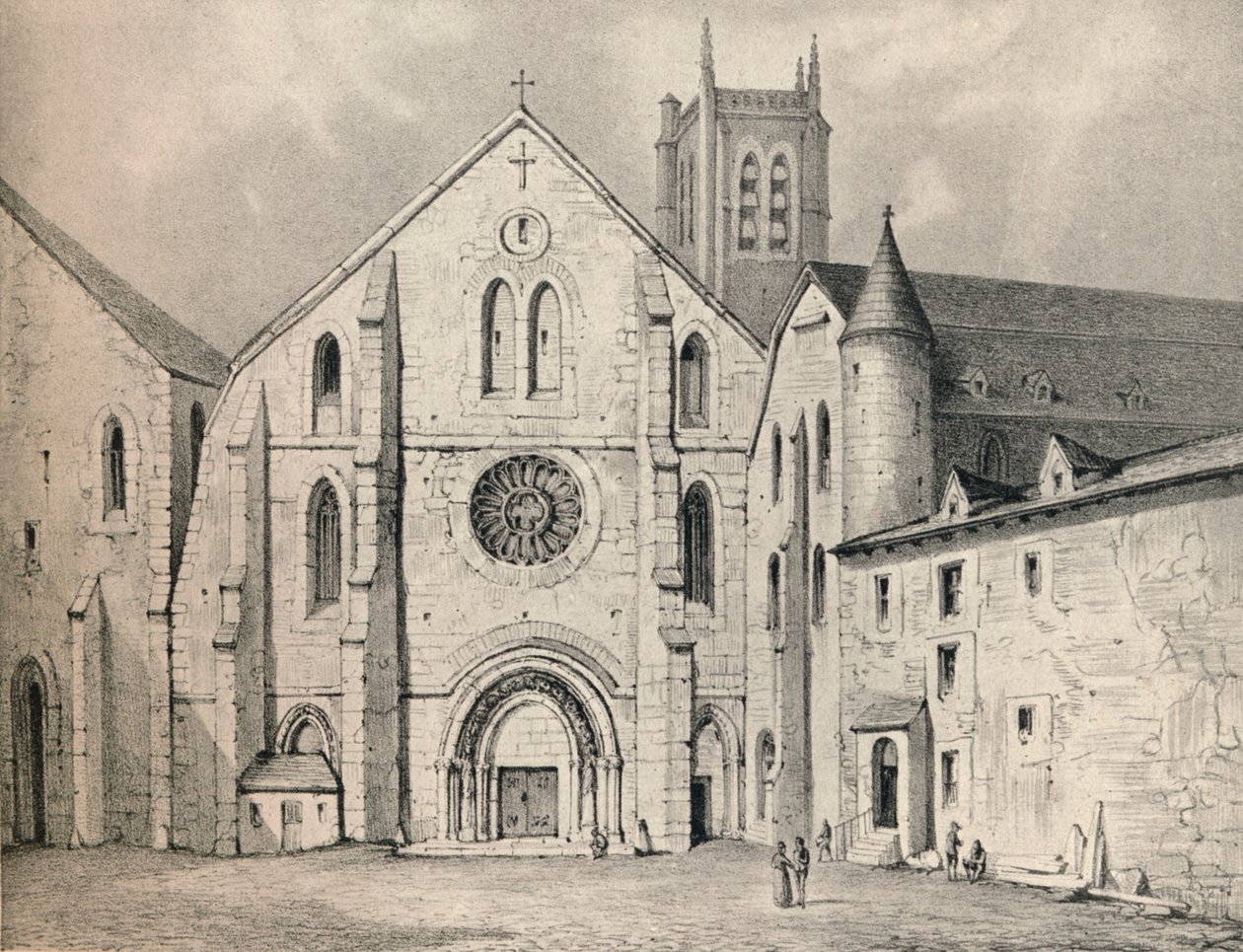 A Szent Genevieve-i apátság portálja, 1915 alkotó: Unbekannt