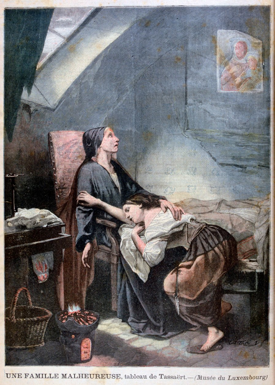 A szegénység sújtotta család, avagy az öngyilkosság, 1849, 1897 alkotó: Unbekannt