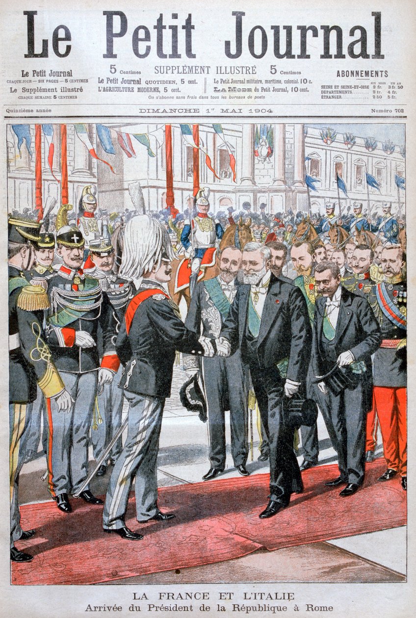 A Francia Köztársaság elnöke Rómában, 1904 alkotó: Unbekannt