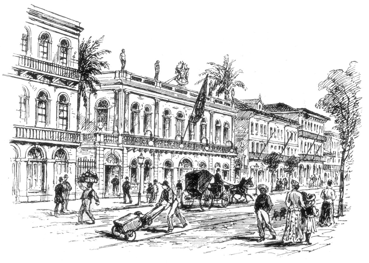 The Presidents Mansion, Rio de Janeiro, Brazília, 1892 alkotó: Unbekannt