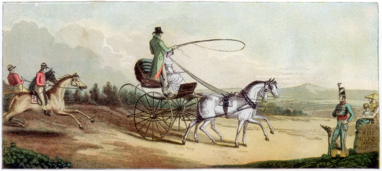 A régens herceg vezette Mrs Q-t a Brighton felé vezető úton, 1890. 18. század végén vagy 19. század elején alkotó: Unbekannt