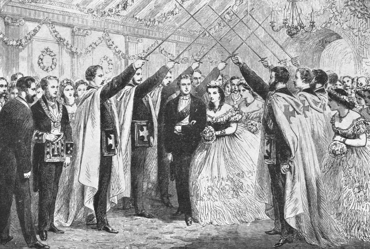 A walesi herceg és hercegnő az oxfordi megemlékezésen...1863, 1901. alkotó: Unbekannt