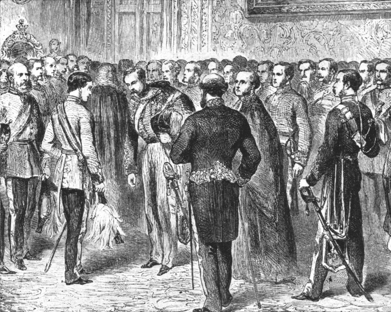 A walesi herceg kezében tartja első töltését, 1863. február 18., 1901. alkotó: Unbekannt