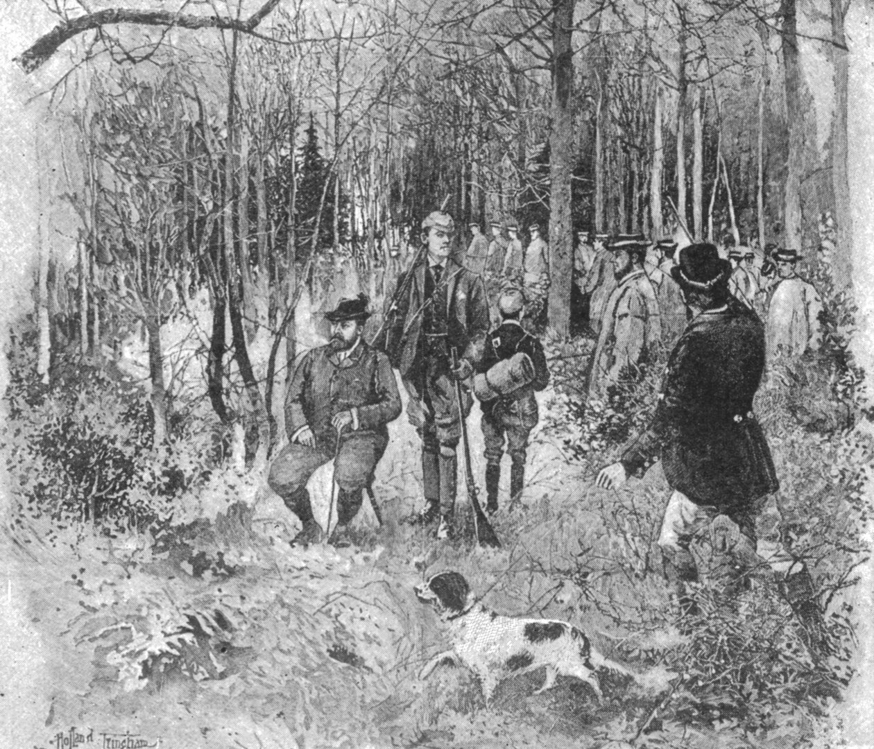 A walesi herceg fácánlövés Sandringhamben, 1893, 1901. alkotó: Unbekannt