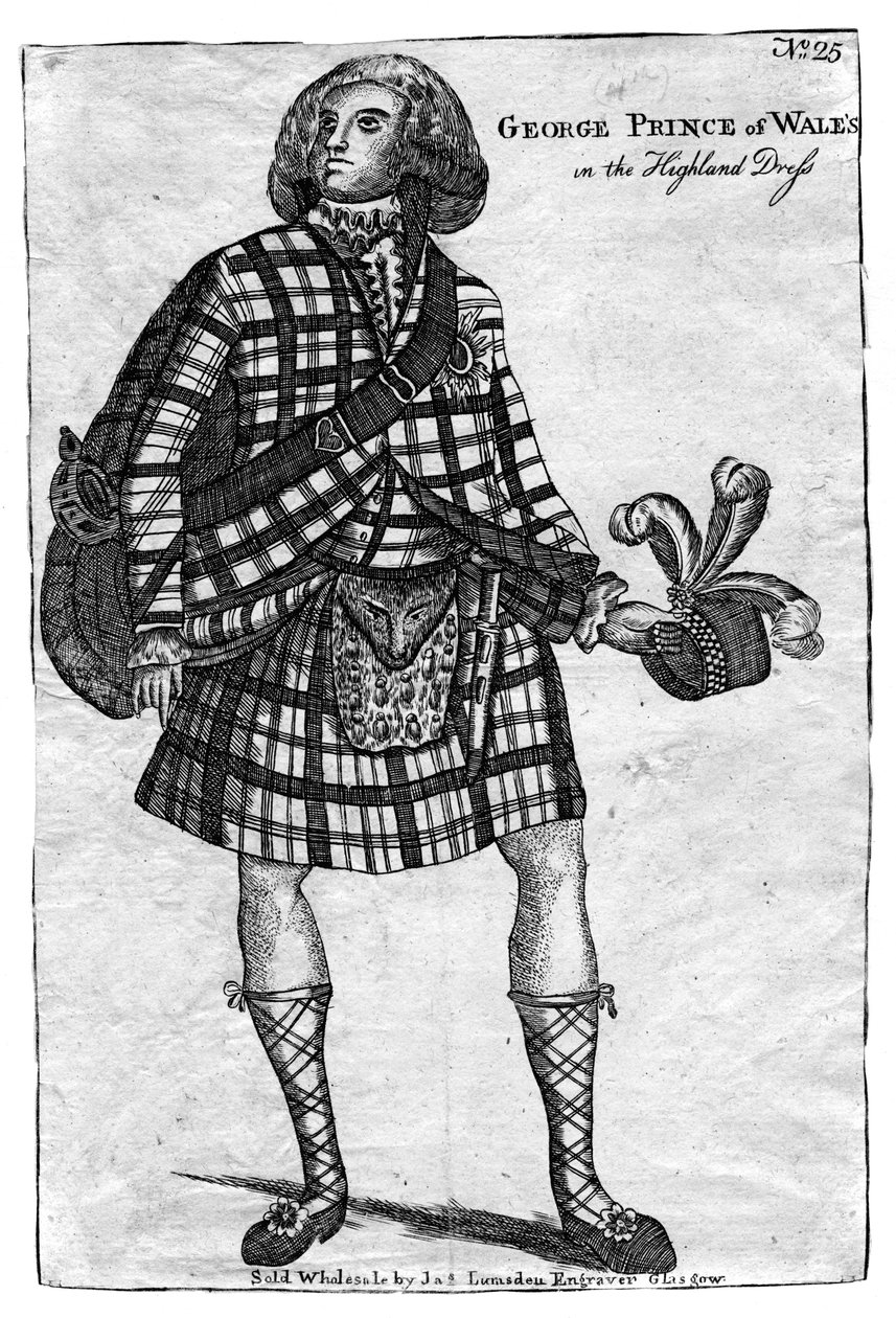 A walesi herceg, a leendő IV. György király 1762-1830, felvidéki ruhában alkotó: Unbekannt