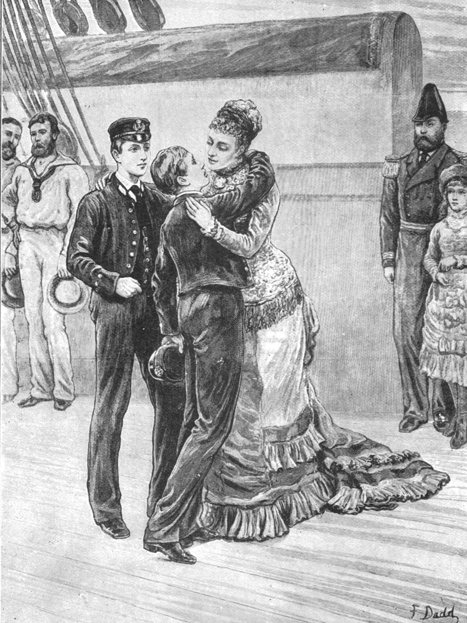 A walesi hercegnő köszönti tengerész fiait visszatérésükkor..., 1880. május 3., 1901. alkotó: Unbekannt