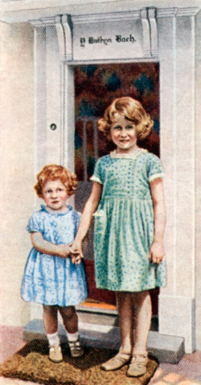 Erzsébet és Margit Rose hercegnők a Kis Ház ajtajában, 1933, c1935 alkotó: Unbekannt