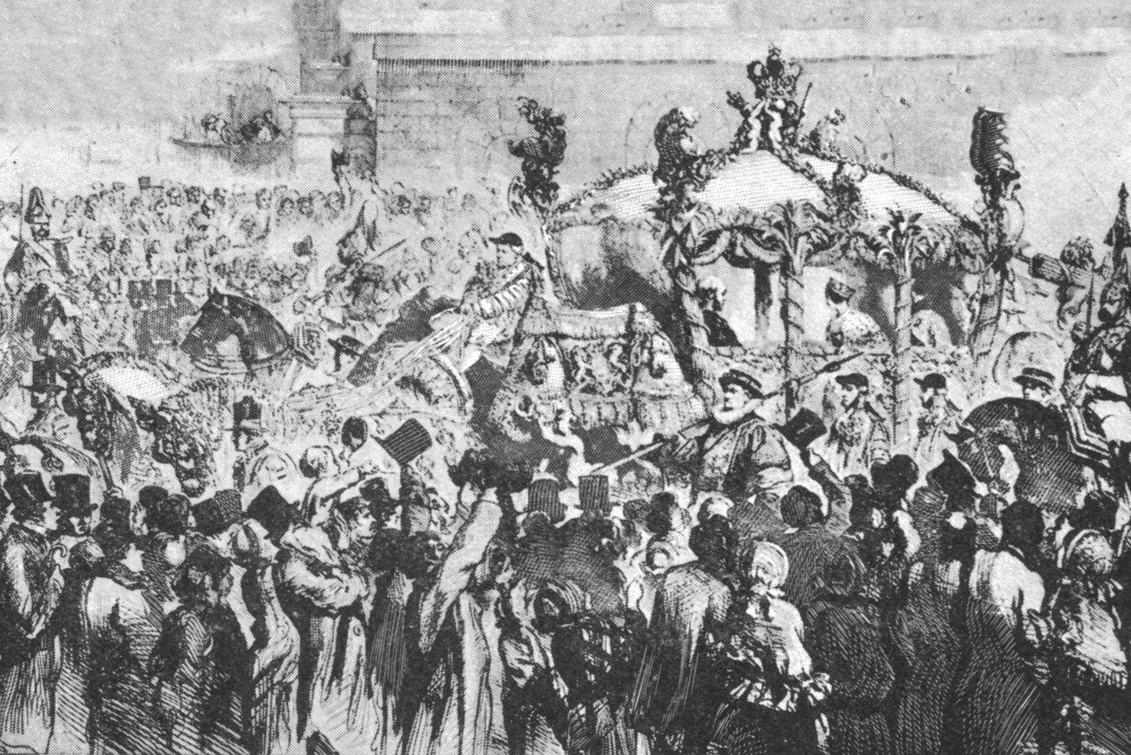 A menet Westminsterbe, 1856. január 31., 1901. alkotó: Unbekannt