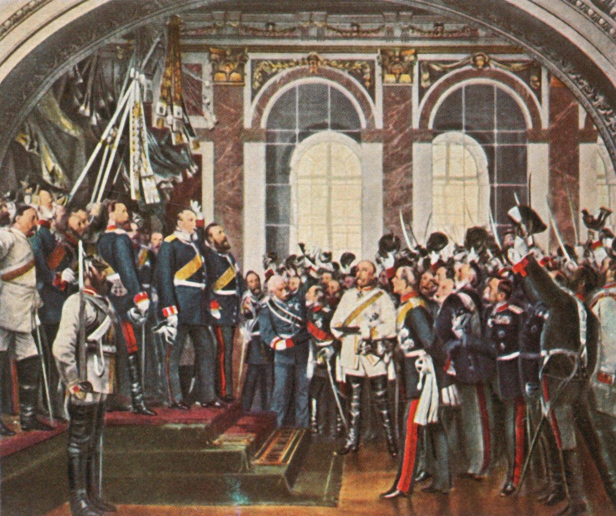 A Német Birodalom kikiáltása Versailles-ban, 1871. január 18., 1936. alkotó: Unbekannt