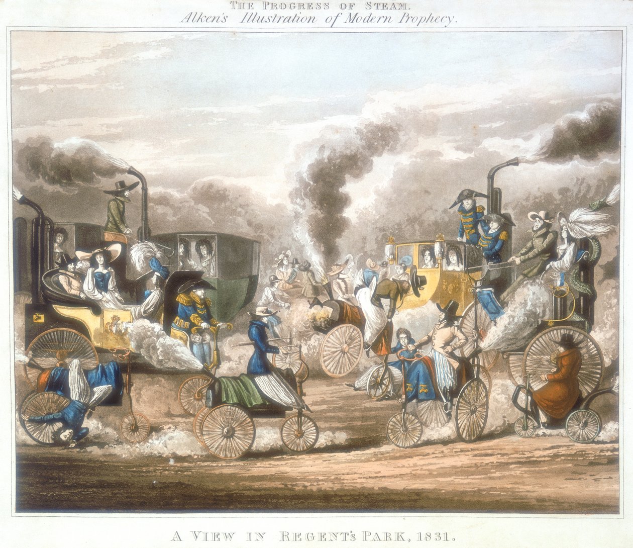 A Steam fejlődése. Kilátás a Regents Parkban, 1831, 1828 alkotó: Unbekannt