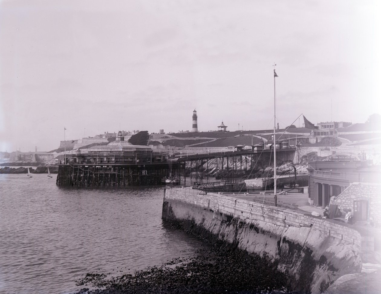 A Promenade Pier Plymouthban, Devonban, a 19. század vége – a 20. század eleje. alkotó: Unbekannt