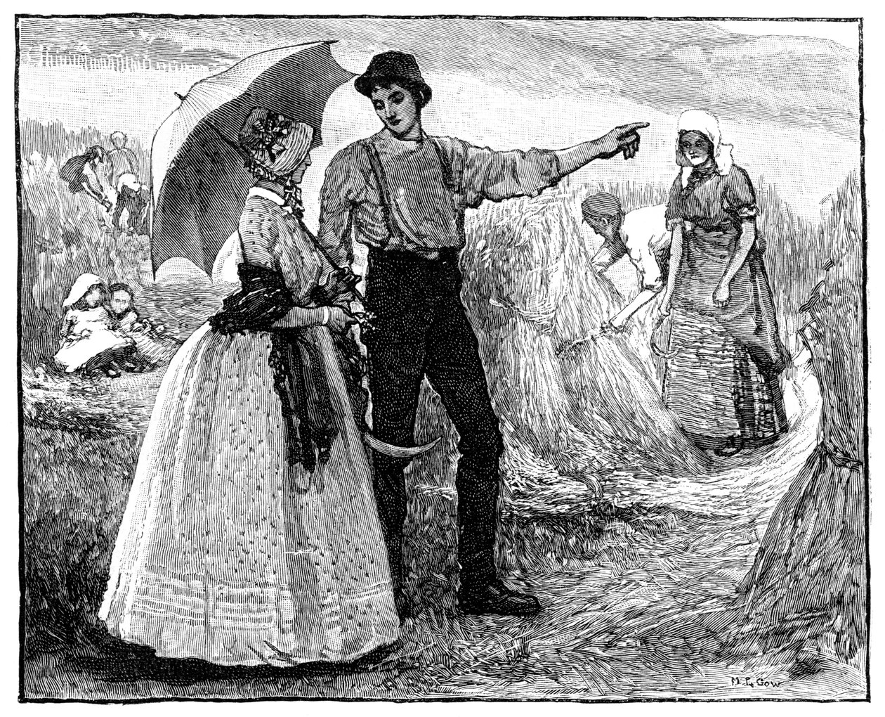 A királynő és a kaszások a Blair kastélyban, 1840-es évek, 1900 alkotó: Unbekannt