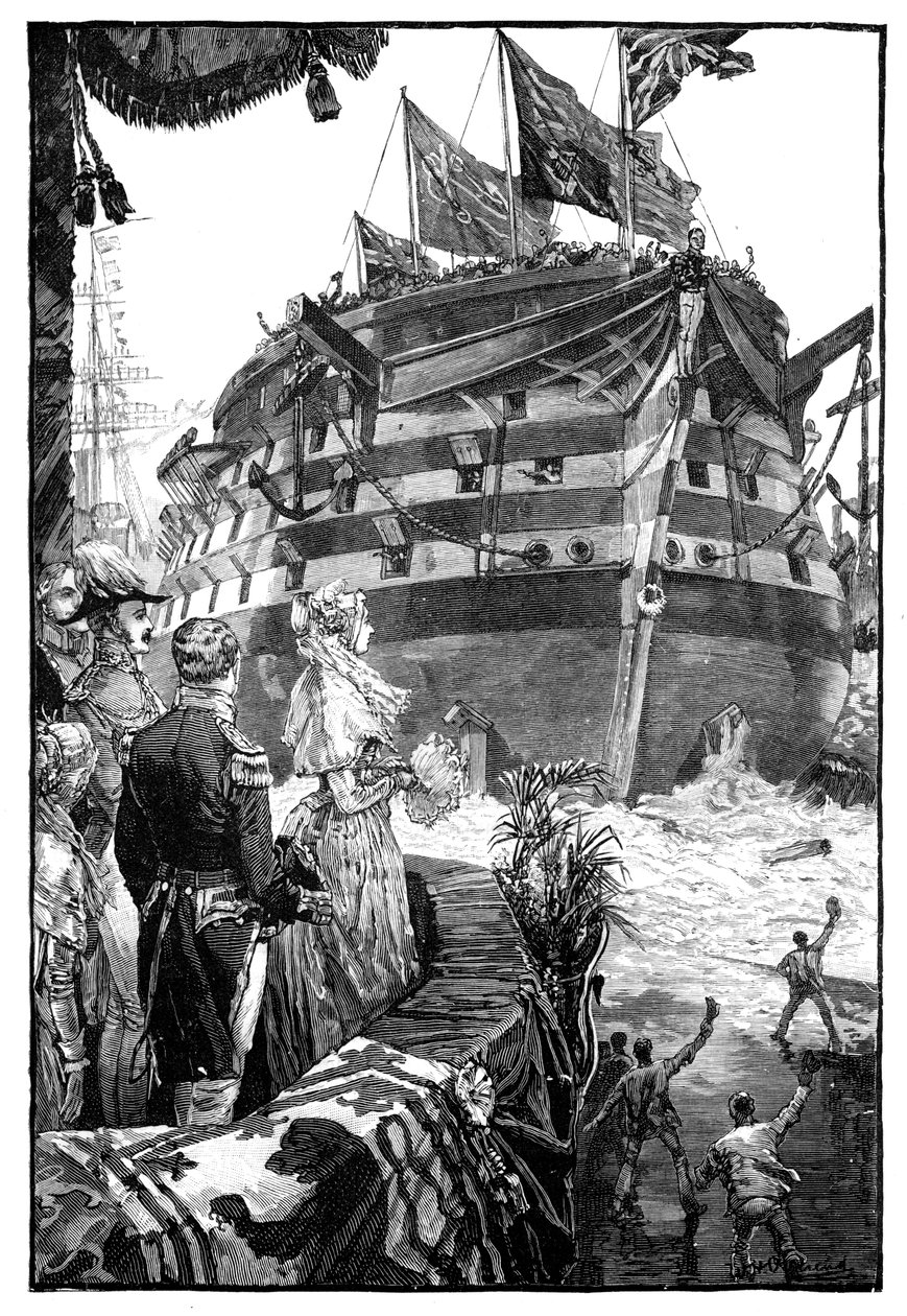 A királynő Trafalgar kilövésénél, 1841, 1900 alkotó: Unbekannt