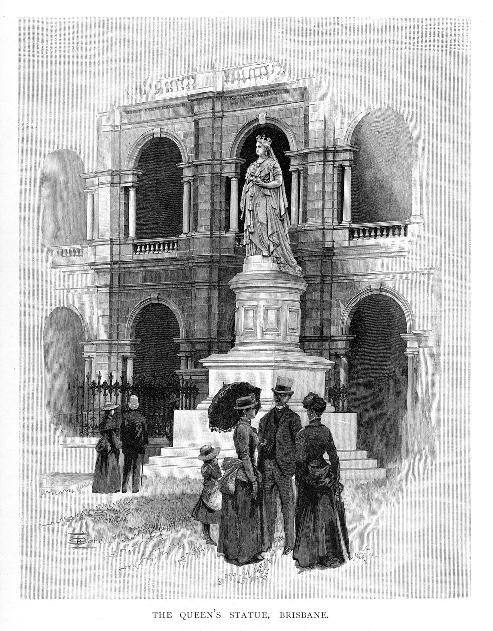 A Queens-szobor, Brisbane, Ausztrália, 1886 alkotó: Unbekannt