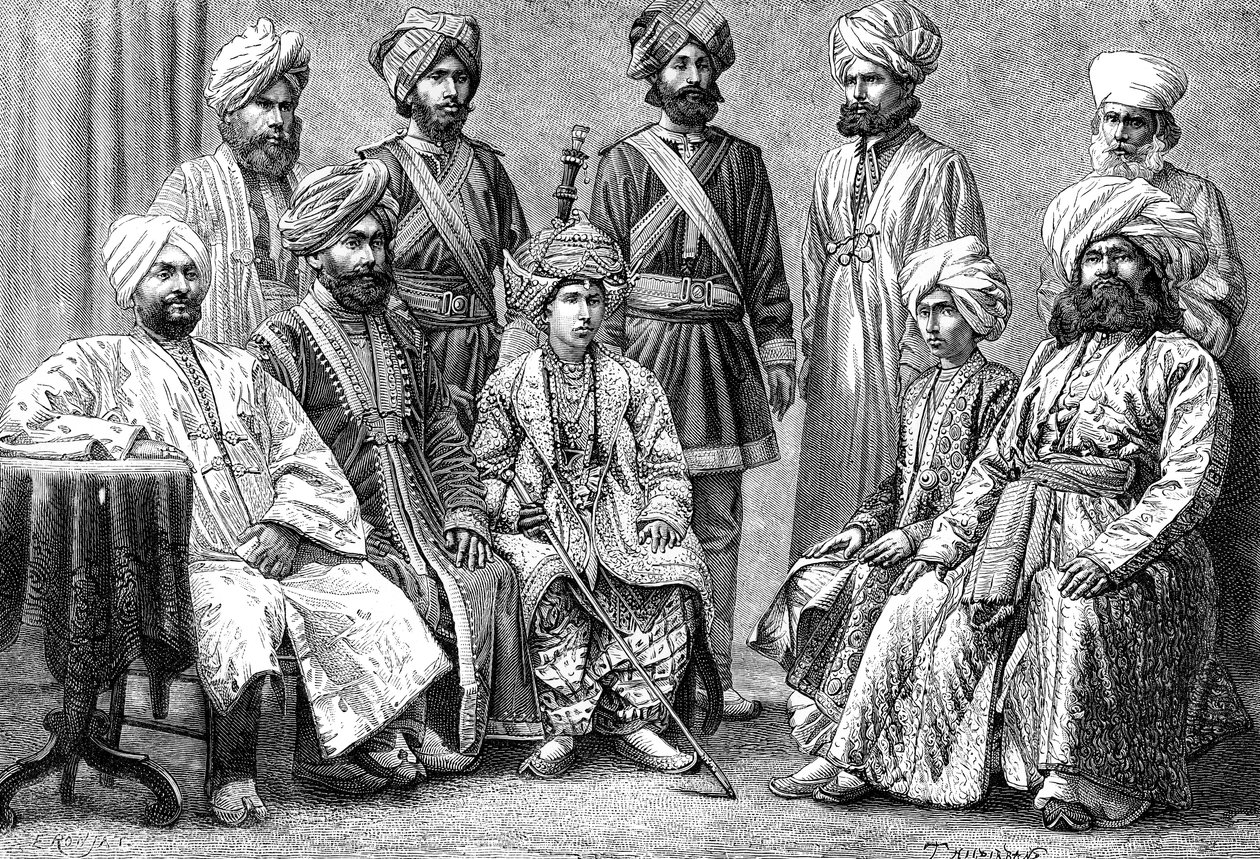 Bahawalpur Raja és udvara, 1895 alkotó: Unbekannt