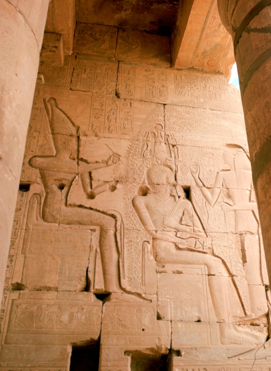 A Ramesseum, Luxor, Théba, Egyiptom, XX. század alkotó: Unbekannt