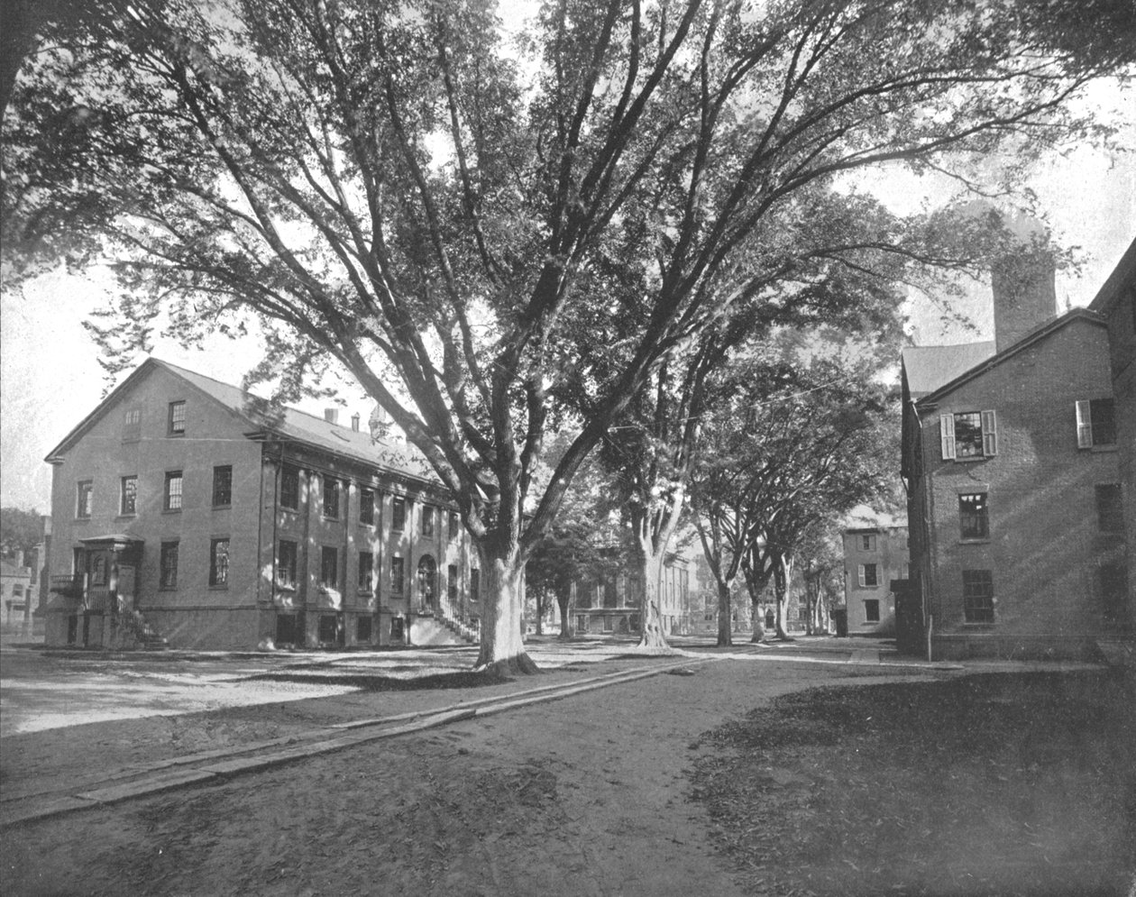 The Reading Hall and Treasury, Yale College, New Haven, Connecticut, USA, 1900 körül. alkotó: Unbekannt