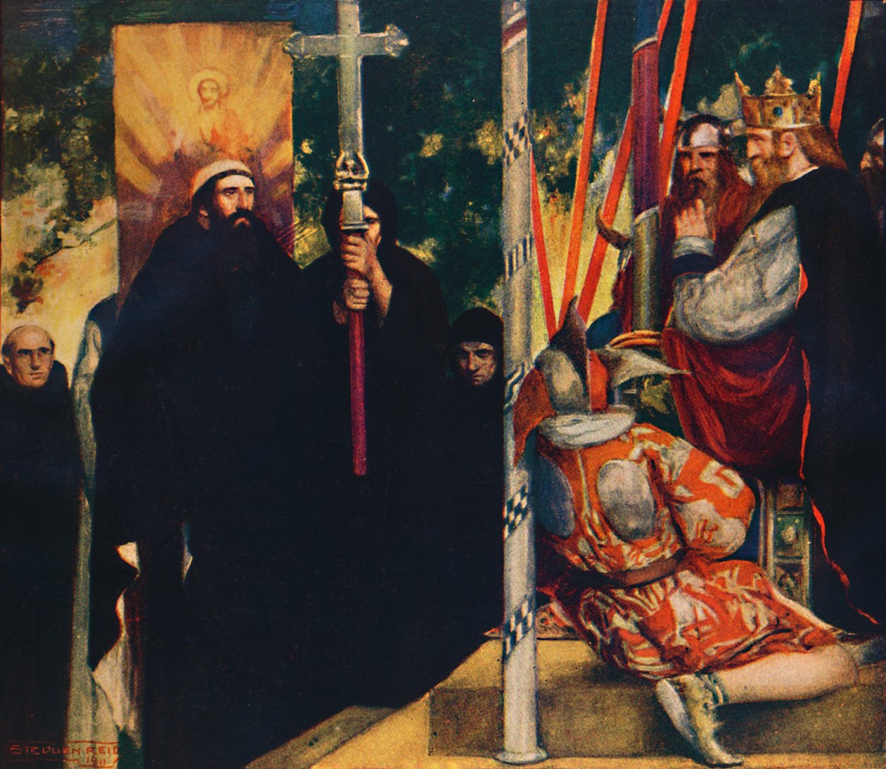 Ethelbert Szent Ágoston fogadása, 1912 alkotó: Unbekannt