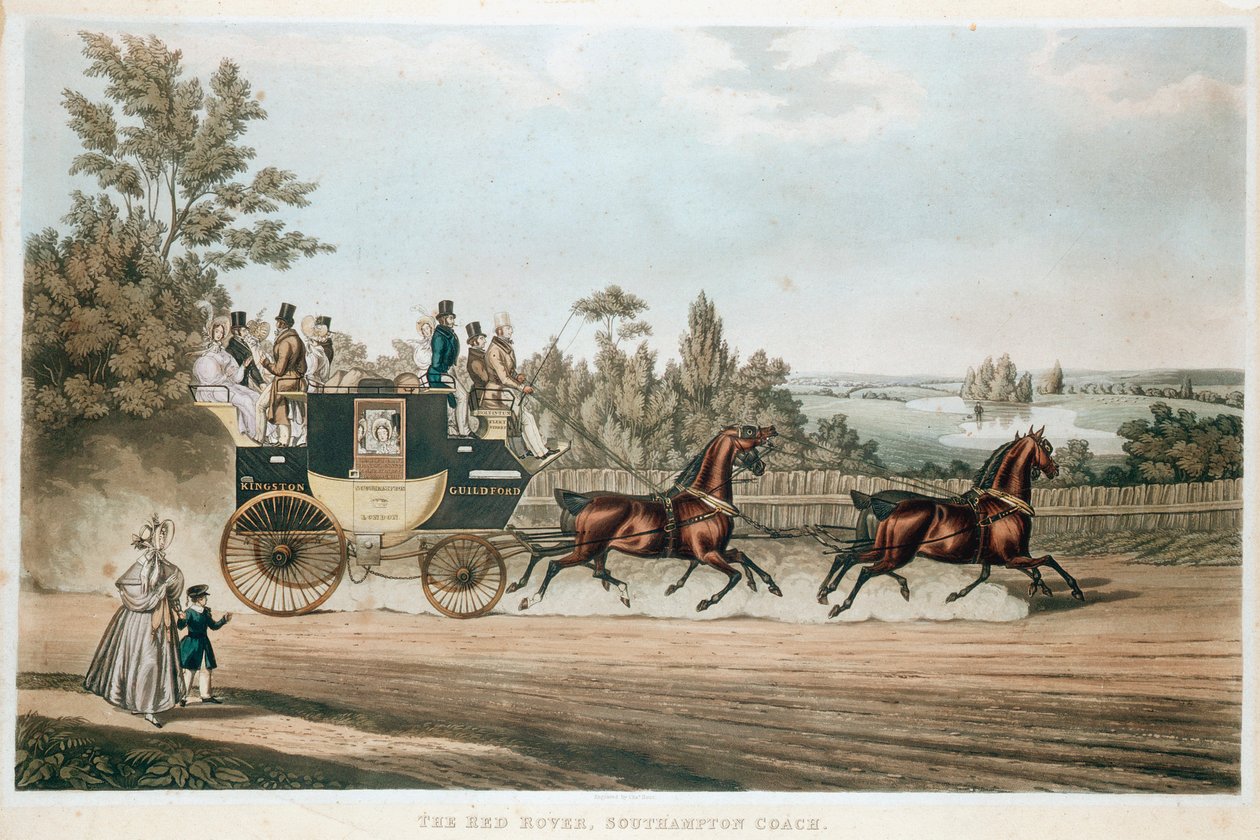 A Red Rover, Southampton Coach, c1815 alkotó: Unbekannt