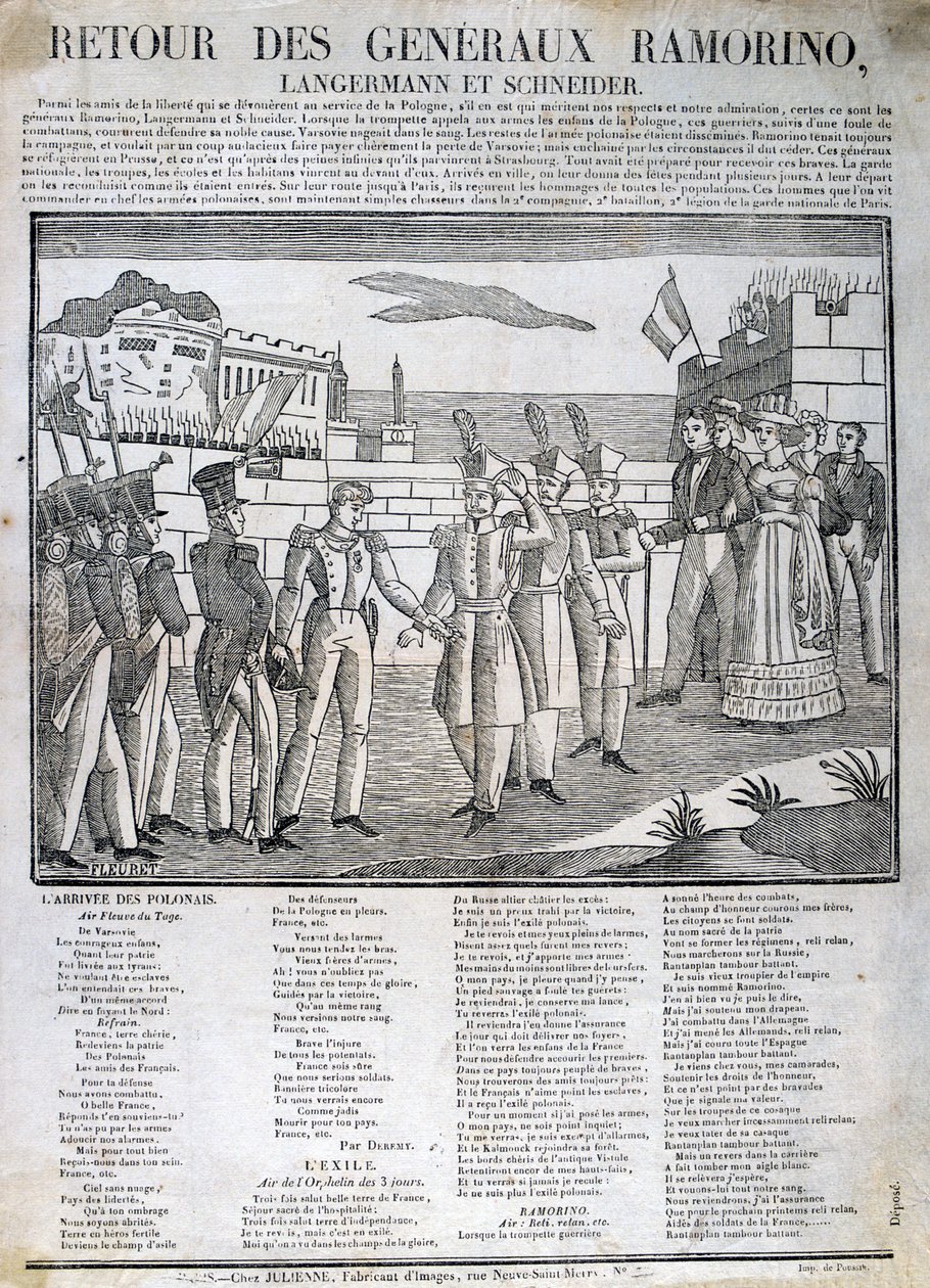 Ramorino tábornok visszatérése, 1831 alkotó: Unbekannt