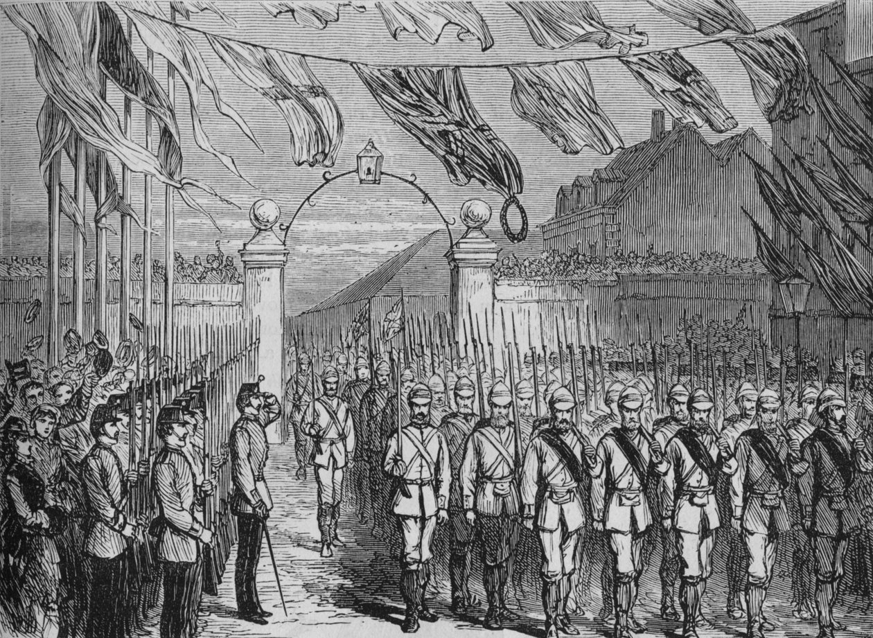 A csapatok visszatérése Ashantee-ból, 1880 alkotó: Unbekannt