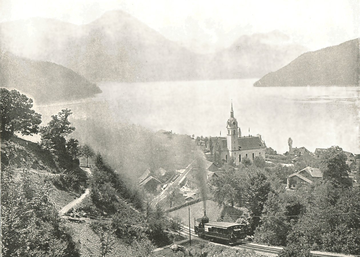 Rigi vasút, Vitznau, Svájc, 1895. alkotó: Unbekannt