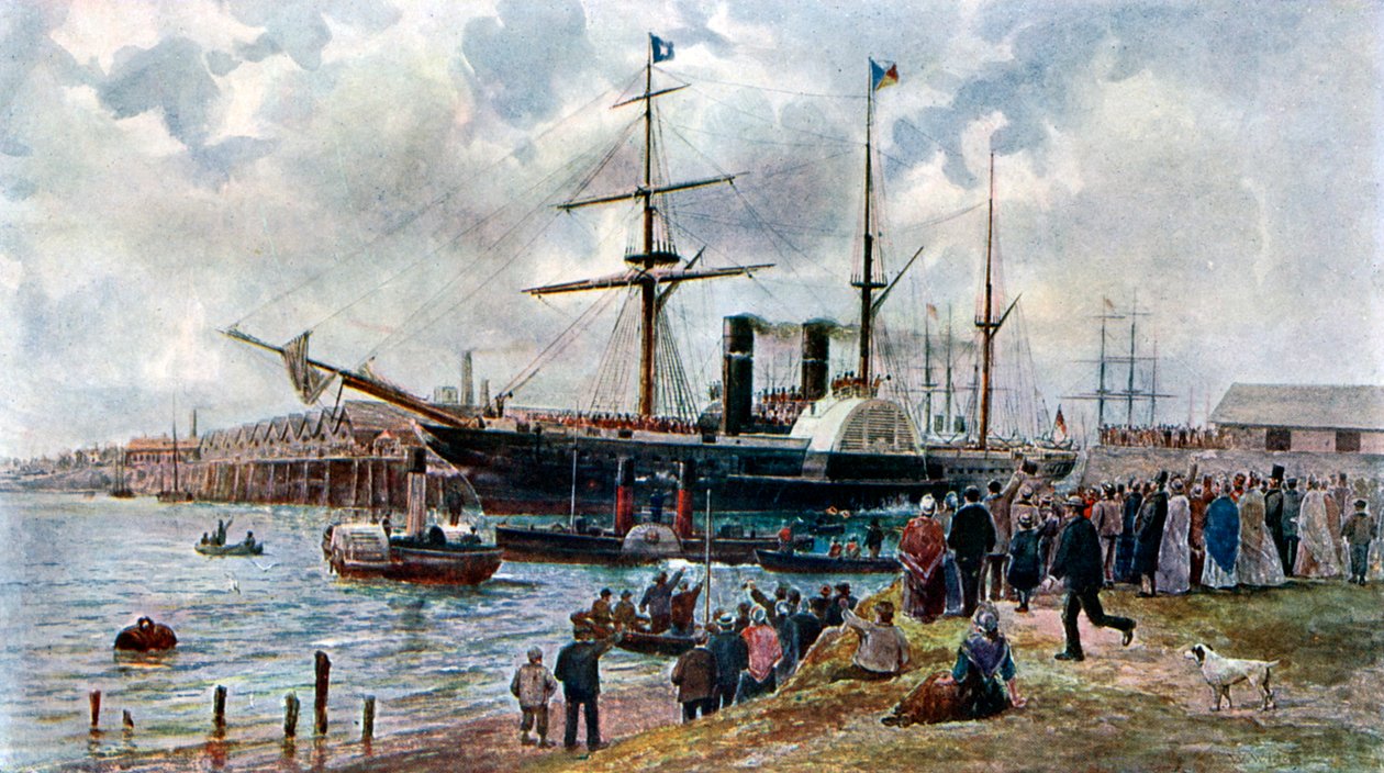 A Ripon csapatokkal elhagyja Southamptont a Krímbe, 1904 alkotó: Unbekannt