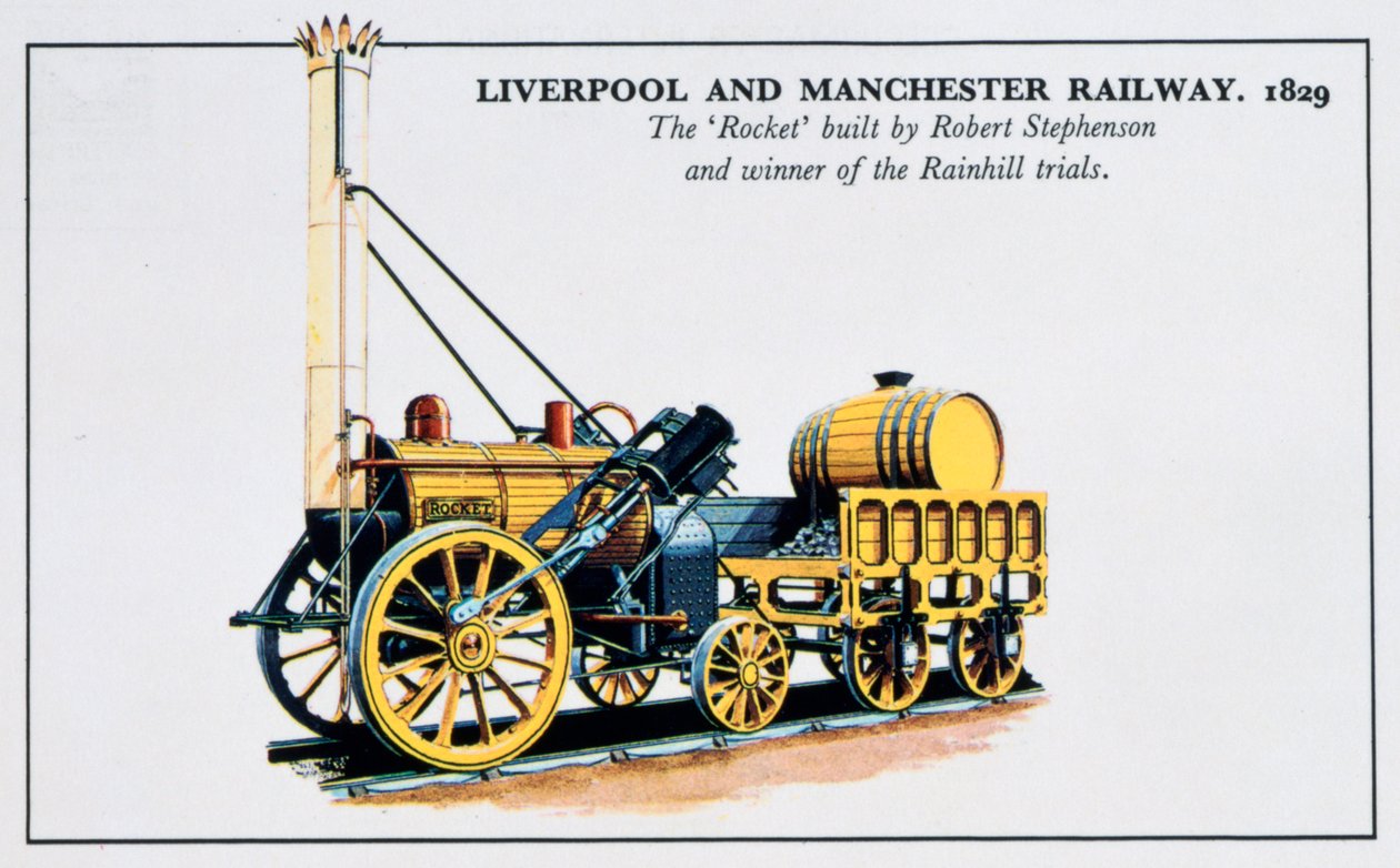 The Rocket, Liverpool and Manchester Railways, 1829, 20. század alkotó: Unbekannt