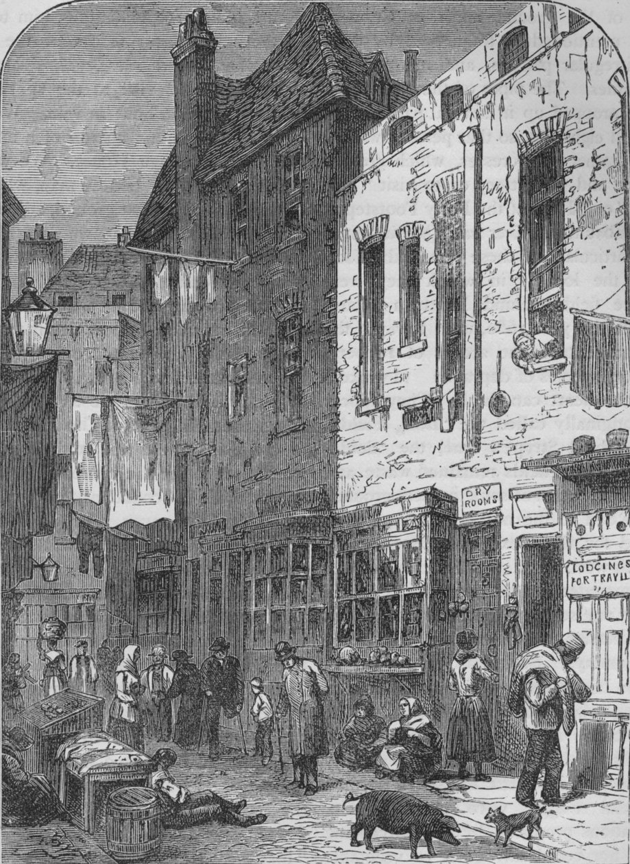 The Rookery of St Giles, London, 1850-1878 alkotó: Unbekannt