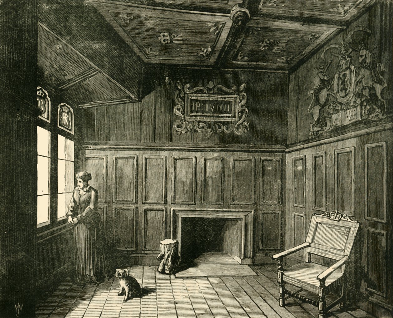 A szoba az Edinburgh-i kastélyban, amelyben James VI. 1890-ben született. alkotó: Unbekannt