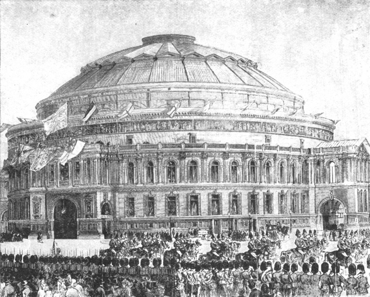 A Royal Albert Hall, 1871: Viktória királynő megnyitotta 1901. március 29-én. alkotó: Unbekannt