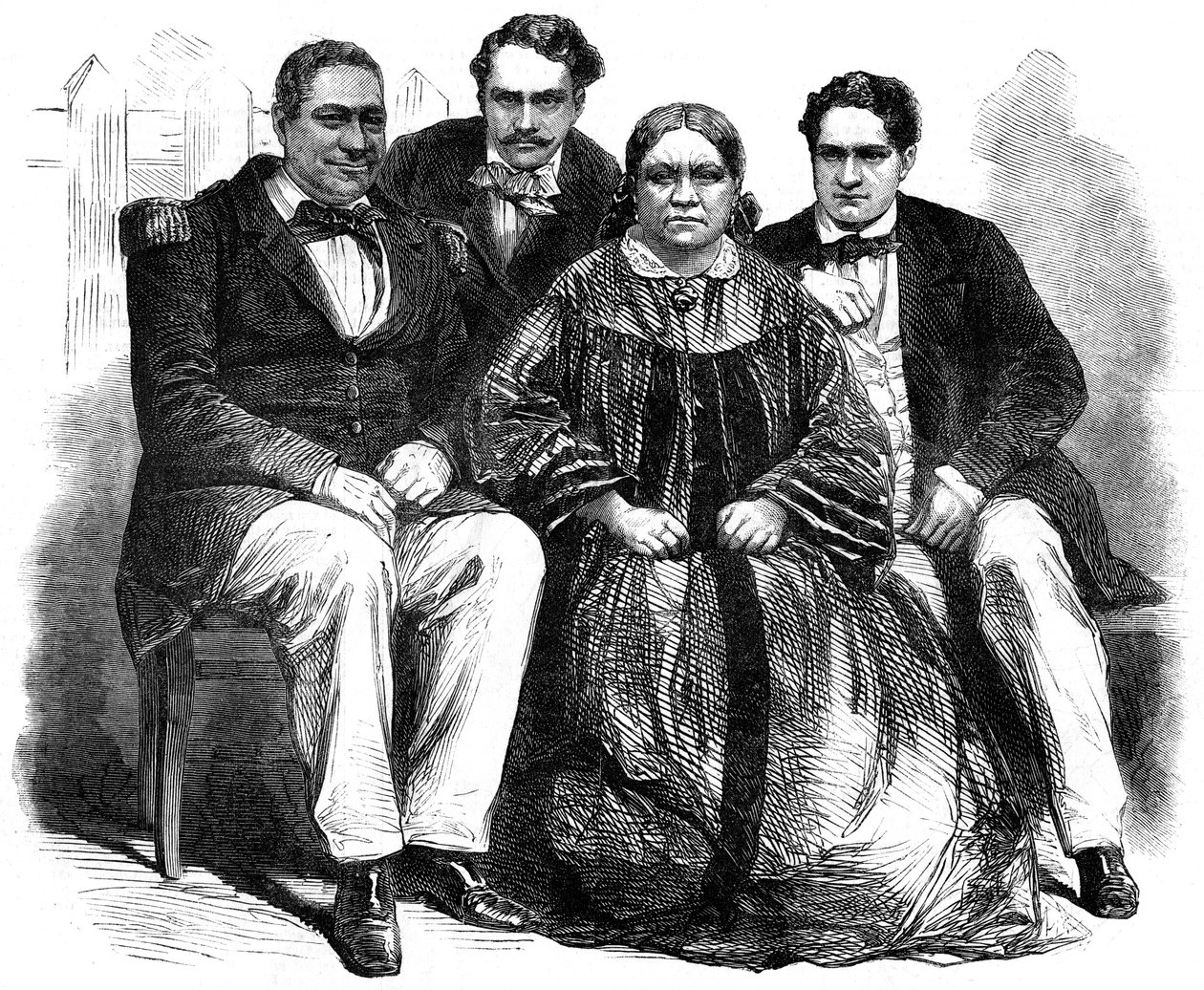 Tahiti királyi családja, 1864 alkotó: Unbekannt