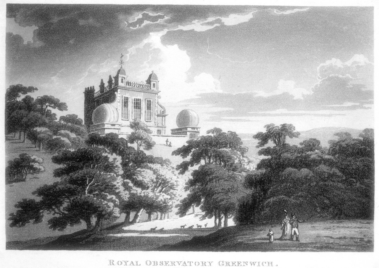 A Royal Greenwich Obszervatórium, Flamsteed House, Greenwich Park, London, 1820 körül alkotó: Unbekannt