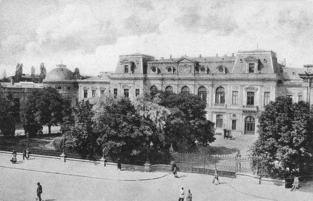 A királyi palota Bukarestben, Románia, a XX. század eleje alkotó: Unbekannt