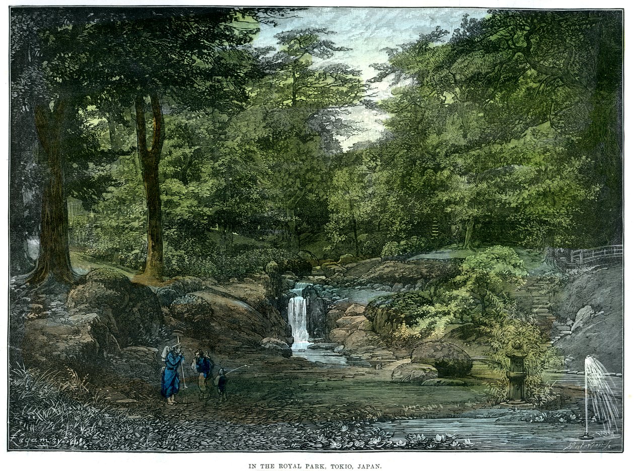 Királyi Park, Tokió, Japán, 1889 alkotó: Unbekannt